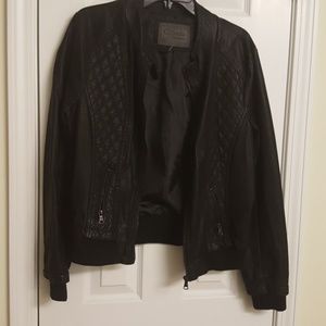 Black faux leather jacket